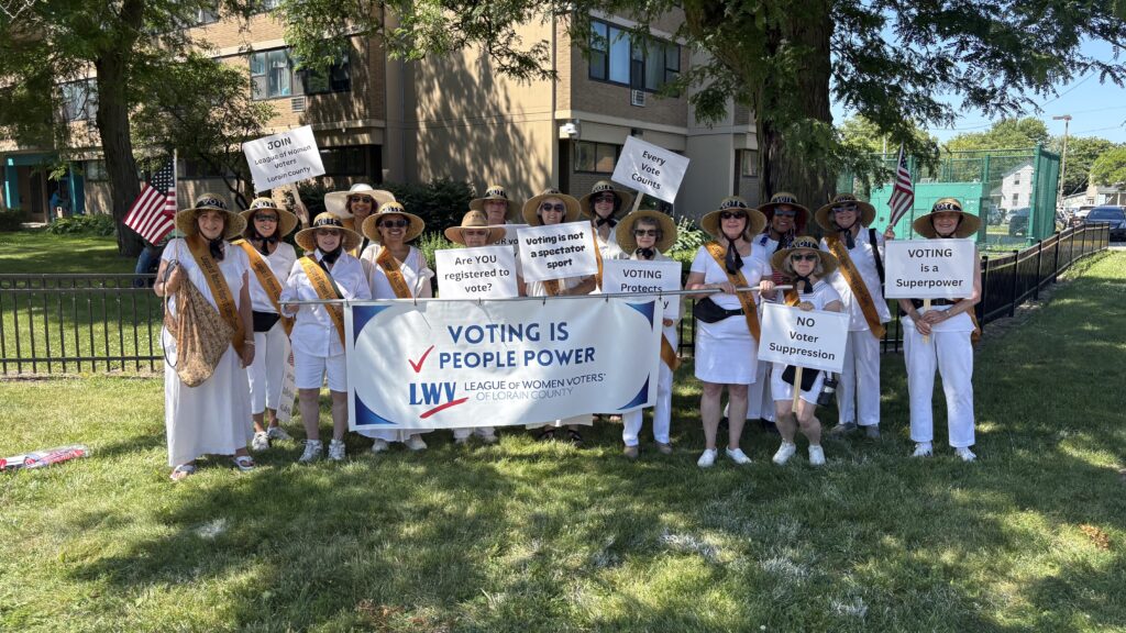 The Suffragist Marching Unit from the Lorain International Festival in Lorain, Ohio